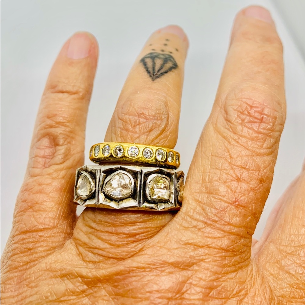 Indian (Mughal) Polki Diamonds Ring ~LOADED W/ 💎!